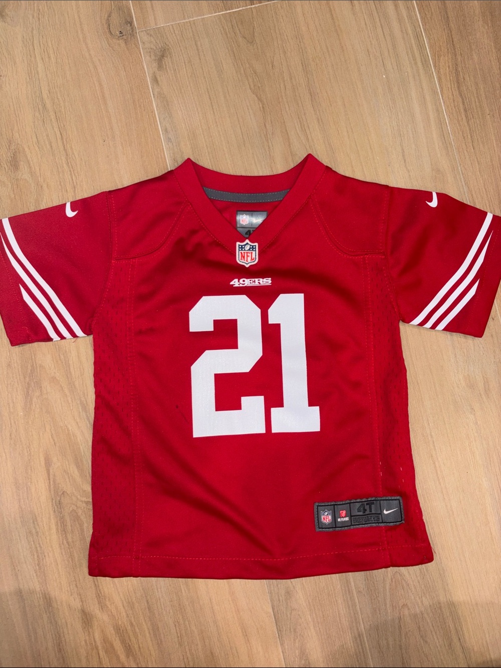 Nike Kids Red #21 (Gore) Football Jersey - San Francisco 49ers Style